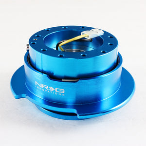 NRG Neon Blue Ball Lock Aluminum 6-Bolt Steering Wheel Gen 2.5 Quick Release Adapter -SRK-250NB