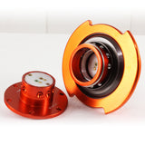 NRG Orange Ball Lock Aluminum 6-Bolt Steering Wheel Gen 2.5 Quick Release Adapter -SRK-250OR