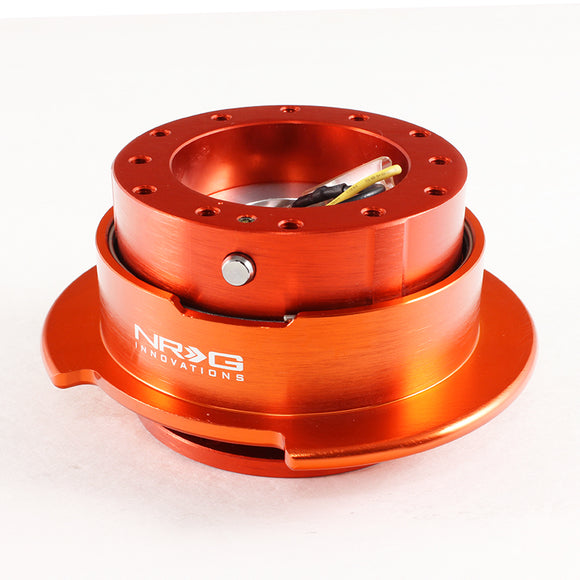 NRG Orange Ball Lock Aluminum 6-Bolt Steering Wheel Gen 2.5 Quick Release Adapter -SRK-250OR