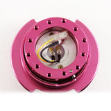 NRG Pink Ball Lock Aluminum 6-Bolt Steering Wheel Gen 2.5 Quick Release Adapter -SRK-250PK