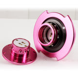 NRG Pink Ball Lock Aluminum 6-Bolt Steering Wheel Gen 2.5 Quick Release Adapter -SRK-250PK