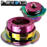 NRG Pink Body Neo Chrome Ring Aluminum 6-Bolt Steering Wheel Gen 2.5 Quick Release Adapter -SRK-250PK-MC