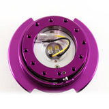 NRG Purple Ball Lock Aluminum 6-Bolt Steering Wheel Gen 2.5 Quick Release Adapter -SRK-250PP