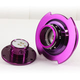 NRG Purple Ball Lock Aluminum 6-Bolt Steering Wheel Gen 2.5 Quick Release Adapter -SRK-250PP