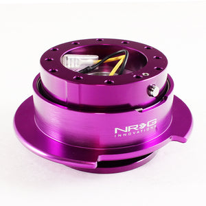 NRG Purple Ball Lock Aluminum 6-Bolt Steering Wheel Gen 2.5 Quick Release Adapter -SRK-250PP