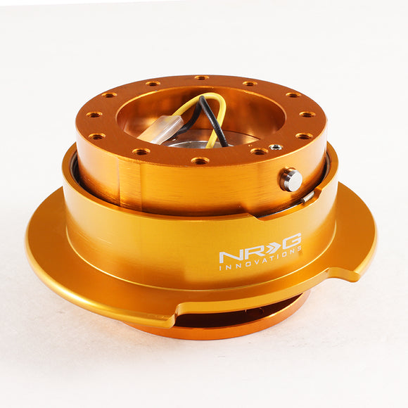 NRG Rose Gold Ball Lock Aluminum 6-Bolt Steering Wheel Gen 2.5 Quick Release Adapter -SRK-250RG