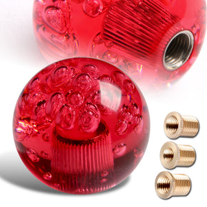 W-Power Manual Transmission Gear Stick Universal 60mm Shift Knob Grip -Red Diamond Crystal Bubble