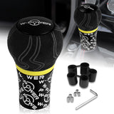 W-Power Ultra Manual Aluminum Gear Stick Universal 5 6 Speed Shift Knob Grip -Black Alcantara Wrapped