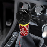 W-Power Ultra Manual Transmission Gear Stick Alcantara Wrapped Aluminum Shift Knob Grip -Red