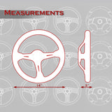 NRG 14" 350mm Ryan Litteral 6-Bolt Hole V3 Red Suede Grip With Aluminum Finished 3-Spoke 3 Inch Deep Dish Steering Wheel RST-018CH-RLR -Chrome Spoke