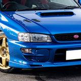 Fog Light Lamp Front Bumper Bezel Covers Cap For 1997 - 2001 Subaru Impreza STi GC8 GF8 -Blue ABS