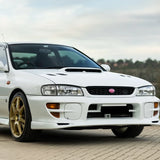 Fog Light Lamp Front Bumper Bezel Covers Cap For 1997 - 2001 Subaru Impreza STi GC8 GF8 -White ABS