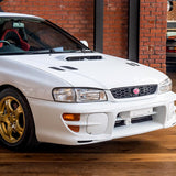 Fog Light Lamp Front Bumper Bezel Covers Cap For 1997 - 2001 Subaru Impreza STi GC8 GF8 -White ABS