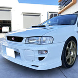 Fog Light Lamp Front Bumper Bezel Covers Cap For 1997 - 2001 Subaru Impreza STi GC8 GF8 -White ABS