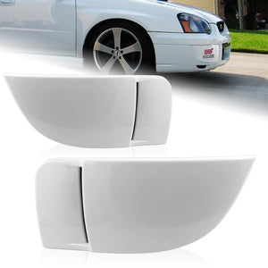 Fog Light Lamp Front Bumper Bezel Covers Cap For 2004 - 2005 Subaru Impreza WRX STi -White