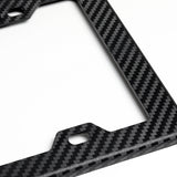 2pcs Carbon Look ABS License Plate Tag Frame Cover with Car Trunk Emblems For 6.2L_LS3