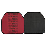 Universal JDM Bride Racing Fabric Red/Black Hybrid Floor Mats Interior Carpets 5PCS