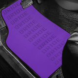 Universal JDM Bride Racing Fabric Purple Hybrid Floor Mats Interior Carpets 5PCS