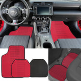 Universal JDM Bride Racing Fabric Red Hybrid Floor Mats Interior Carpets 5PCS