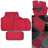 Universal JDM Bride Racing Fabric Red Hybrid Floor Mats Interior Carpets 5PCS