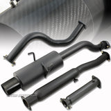 For 1992 1993 1994 1995 1996 1997 1998 1999 2000 Honda Civic 2/4 Door Carbon Fiber Tip Black Muffler Catback Exhaust