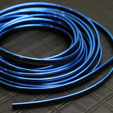 Blue Interior Edge Gap Line Moulding Trim Molding Strip Auto Car Décor - 16.4 ft