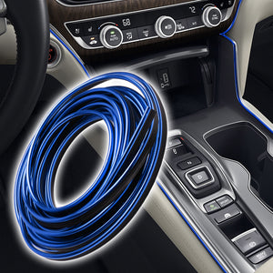 Blue Interior Edge Gap Line Moulding Trim Molding Strip Auto Car Décor - 32.8 ft