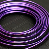 Purple 32.8 ft Interior Edge Gap Line Moulding Trim Molding Strip & Magenta Fuchsia Pink Rim Protector Set Auto Car Décor