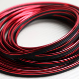 Red 32.8 ft Interior Edge Gap Line Moulding Trim Molding Strip & Rim Protector Set Auto Car Décor