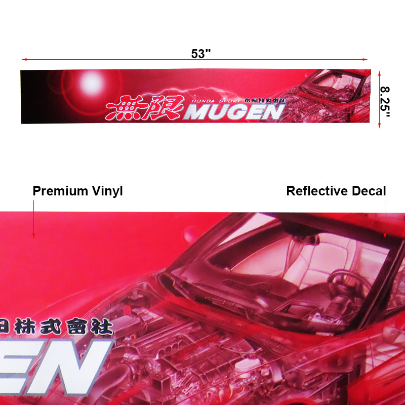 Buy Mugen Power Windshield Banner Vinyl Decal With 3 Colored Online in  India 