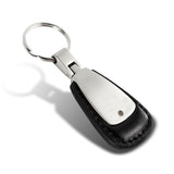 TOYOTA Tear Drop Authentic Black Leather Key Fob Keyring Keychain Tag Engraved