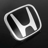 For 2006-2011 HONDA CIVIC COUPE Set JDM Black H Rear Emblem Badge with Civic Rear Chrome Emblem