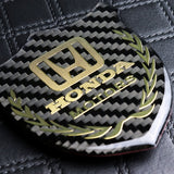 Honda Gold 3D Carbon Fiber Emblem Sticker x2