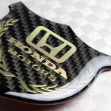 Honda Gold 3D Carbon Fiber Emblem Sticker x2