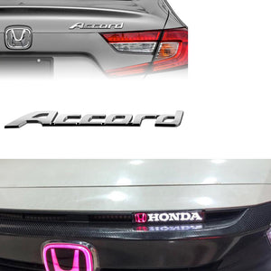 HONDA ACCORD Set 2008-2012 GENUINE REAR TRUNK CHROME EMBLEM with LED Front Grille Emblem