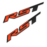 2PCS Chevrolet Chevy Silverado 1500 RST Tailgate Emblem Badge For 2019-2021 Universal New Red/Black