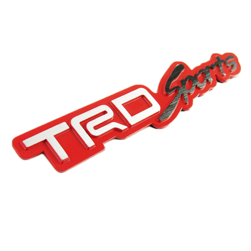 Toyota TRD Sports 3D Red Aluminum Emblem Decal x2 (18CM) – MAKOTO_JDM