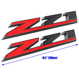3 pcs Set 2016-2019 Chevy Silverado 1500 Gold Front Bow tie Emblem with Z71 Red/Black Badge Logo