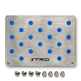 TOYOTA TRD Large Anti-Skid Floor Mat Carpet Foot Pedal Aluminum Plate