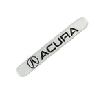 Acura White Car Door Rear Trunk Side Fenders Bumper Badge Scratch Guard Sticker New 2pcs