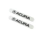 Acura White Car Door Rear Trunk Side Fenders Bumper Badge Scratch Guard Sticker New 2pcs