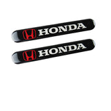 Honda Racing Logo Keychain Metal Key Ring Hook Red Strap Nylon Lanyard with 2 pcs Black Badge Scratch Guard Sticker