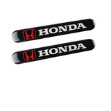 HONDA LOGO Set Emblems with Black Keychain Wheel Tire Valves Air Caps - US SELLER