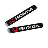 HONDA Set LOGO Emblems with Black Keychain Wheel Tire Valves Air Caps - US SELLER