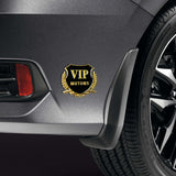 VIP MOTORS Gold 3D Metal Emblem Sticker x2