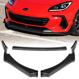 For 2022-2024 Subaru BRZ ST-Style 3-PCS Carbon Look Front Bumper Spoiler Splitter Lip