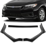 For 2020-2022 Subaru Impreza JDM CS-Style 3-PCS Painted Black Front Bumper Spoiler Lip