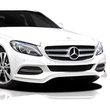 For 2015-2018 Mercedes C-Class W205 Base  3-PCS Painted White Front Bumper Spoiler Lip