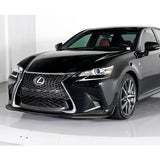 For 2016-2019 Lexus GS-Series Painted Black V2-Style 3Pcs  Front Bumper Spoiler Lip