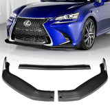 For 2016-2019 Lexus GS-Series Carbon Look V2-Style  3 Pcs Front Bumper Body Spoiler Lip